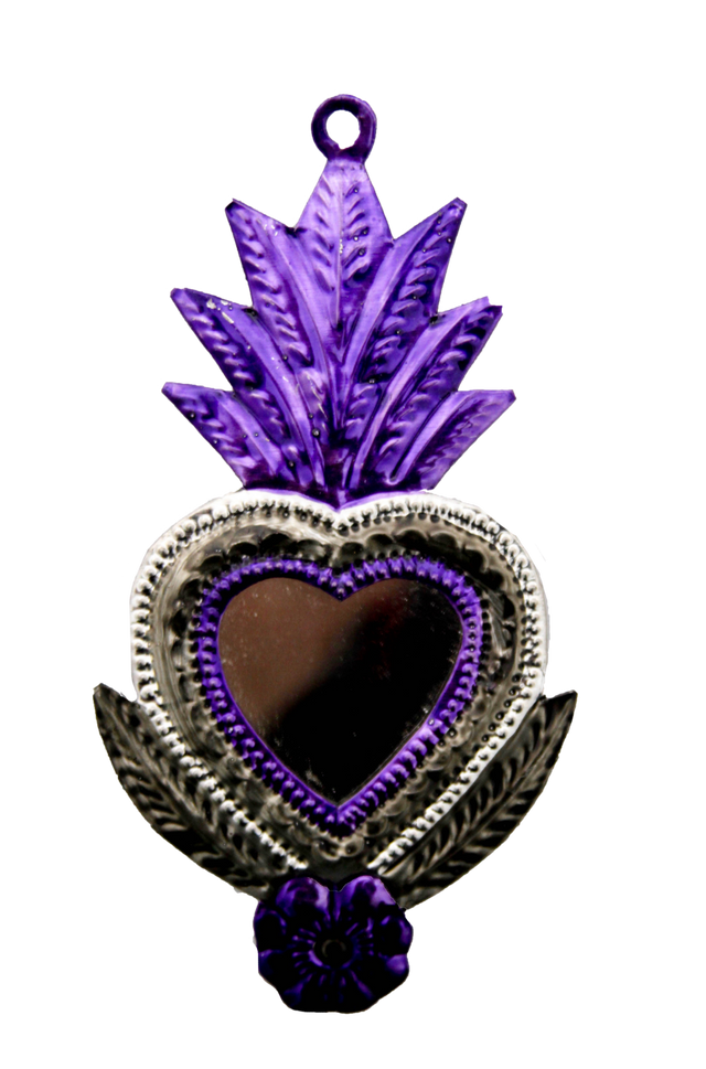 Paz Tin Heart Mirror