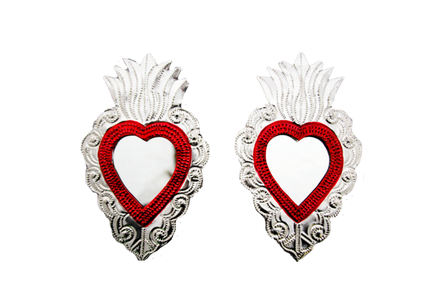 Sueño Tin Heart Mirror
