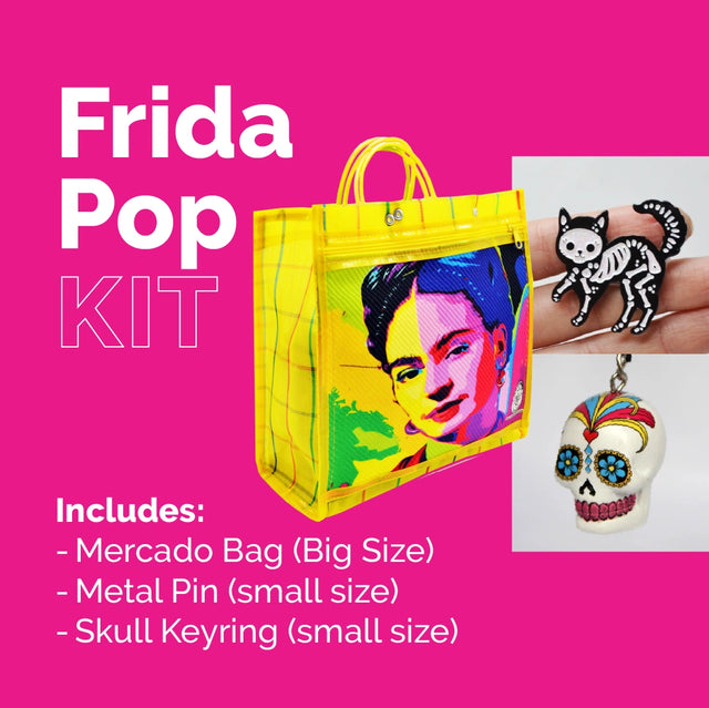 Frida Pop KIT (Yellow) – Handmade Mexican Gift Set