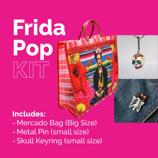 Frida Pop KIT (Red) – Handmade Mexican Gift Set (Limited Edition)