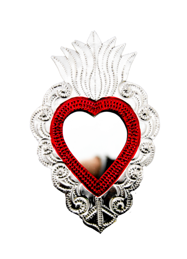 Sueño Tin Heart Mirror